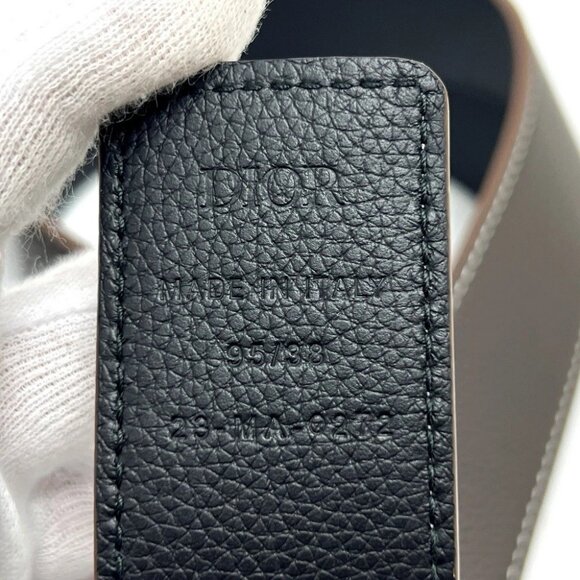 Dior CD logo buckle Belts, Accessories, Small Items belt Leather Brown/Black main image 5